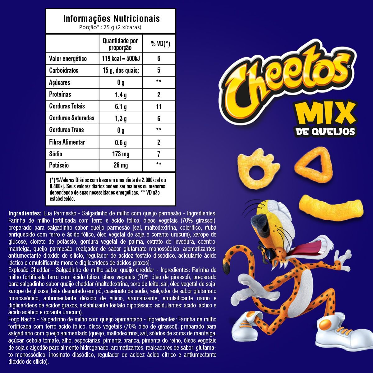 Salgadinho Sortido Mix de Queijos Elma Chips Cheetos 115G - Supermercado  Nagumo - Compre Online em Itaquaquecetuba/SP