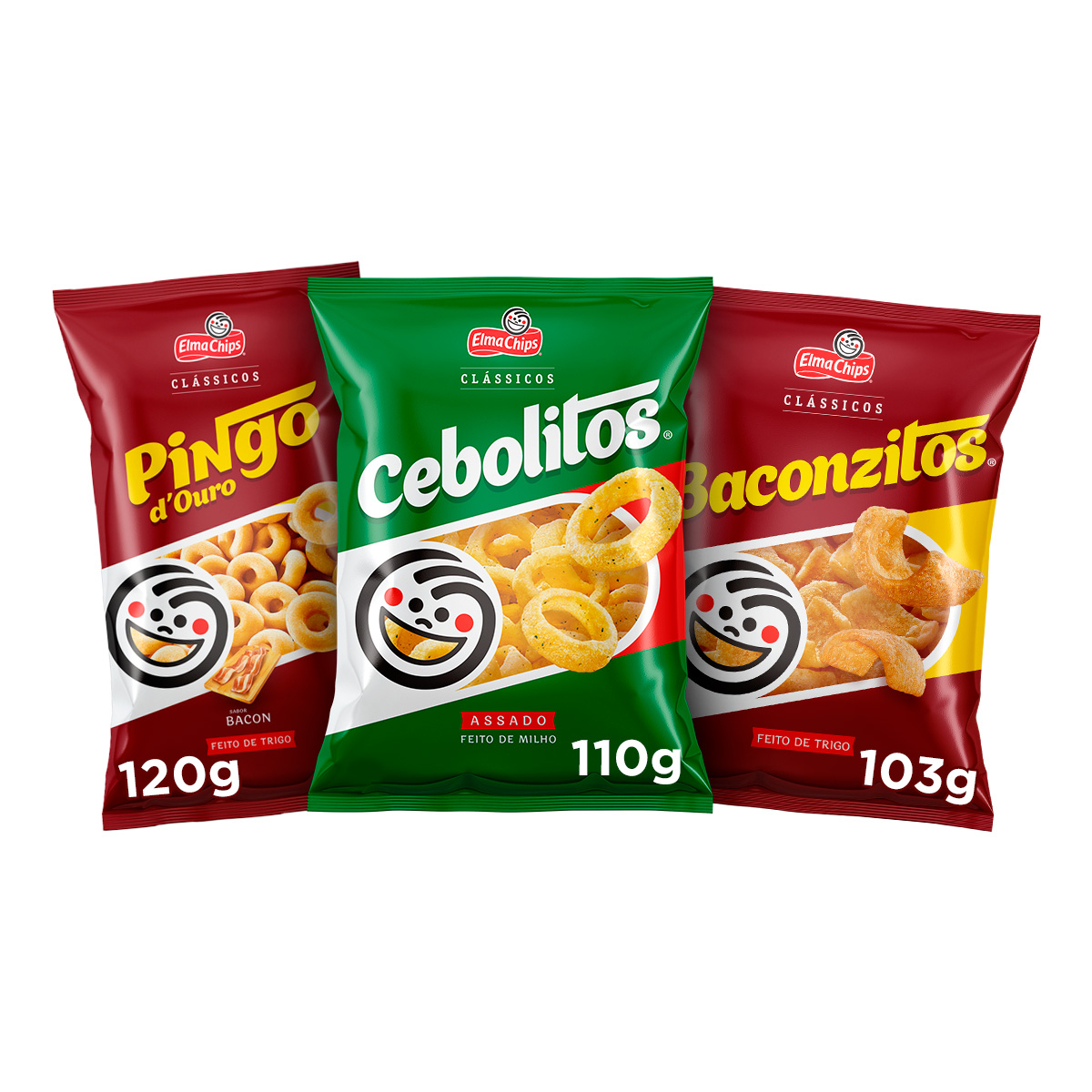 ROTA DA GULA - Salgadinho Elma Chips Baconzitos 103g Cebolitos