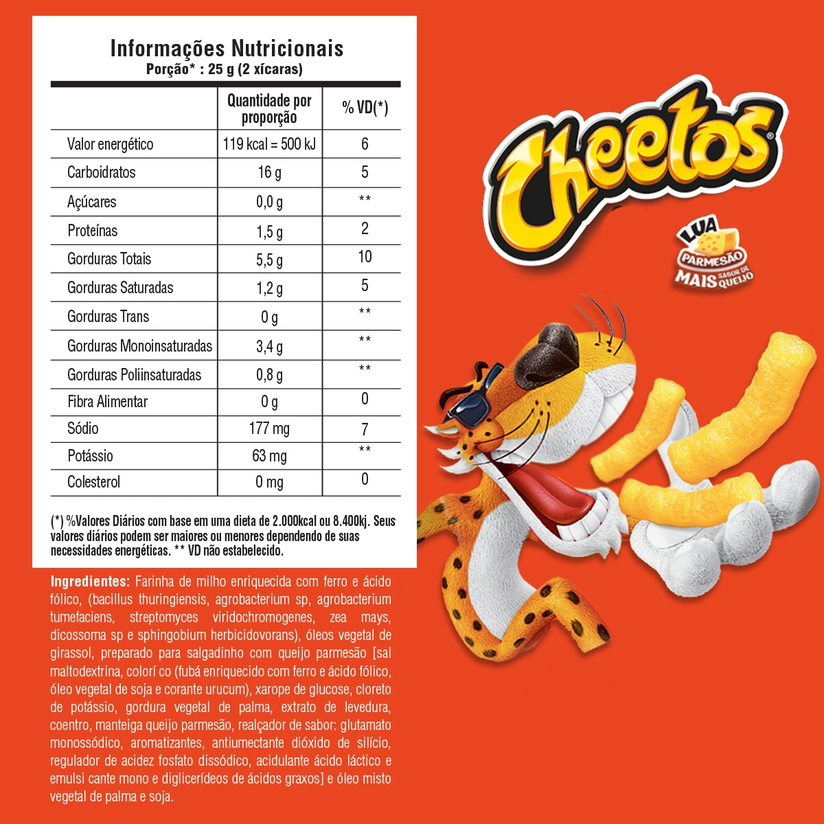 Embalagem de Cheetos Assado - Lua Parmesão